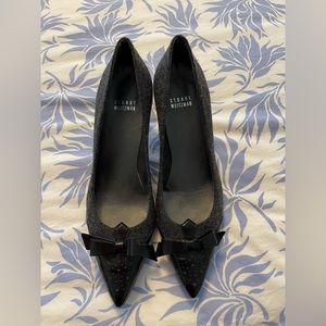 Gently worn Stuart Weitzman wool/leather/patent leather pumps!